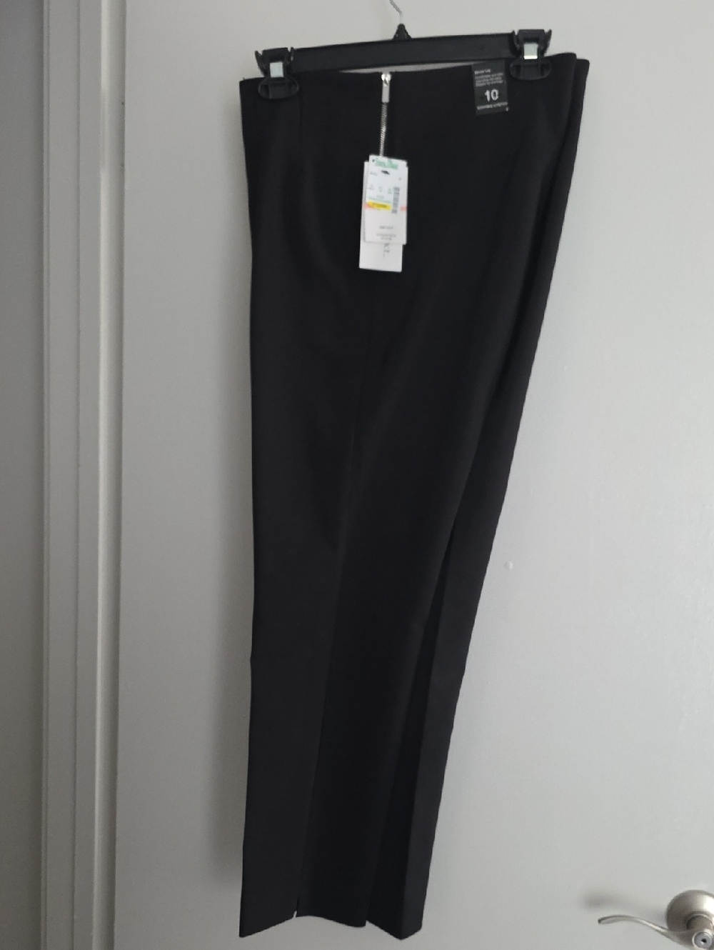 Women's Black Tailored Dress Pants - Sleek Straight Leg Sz 10 NWT